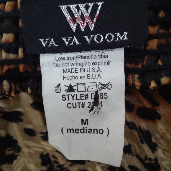 Va Va Voom Leopard Print Backless Pleated Maxi Dress Size M - Picture 2 of 9